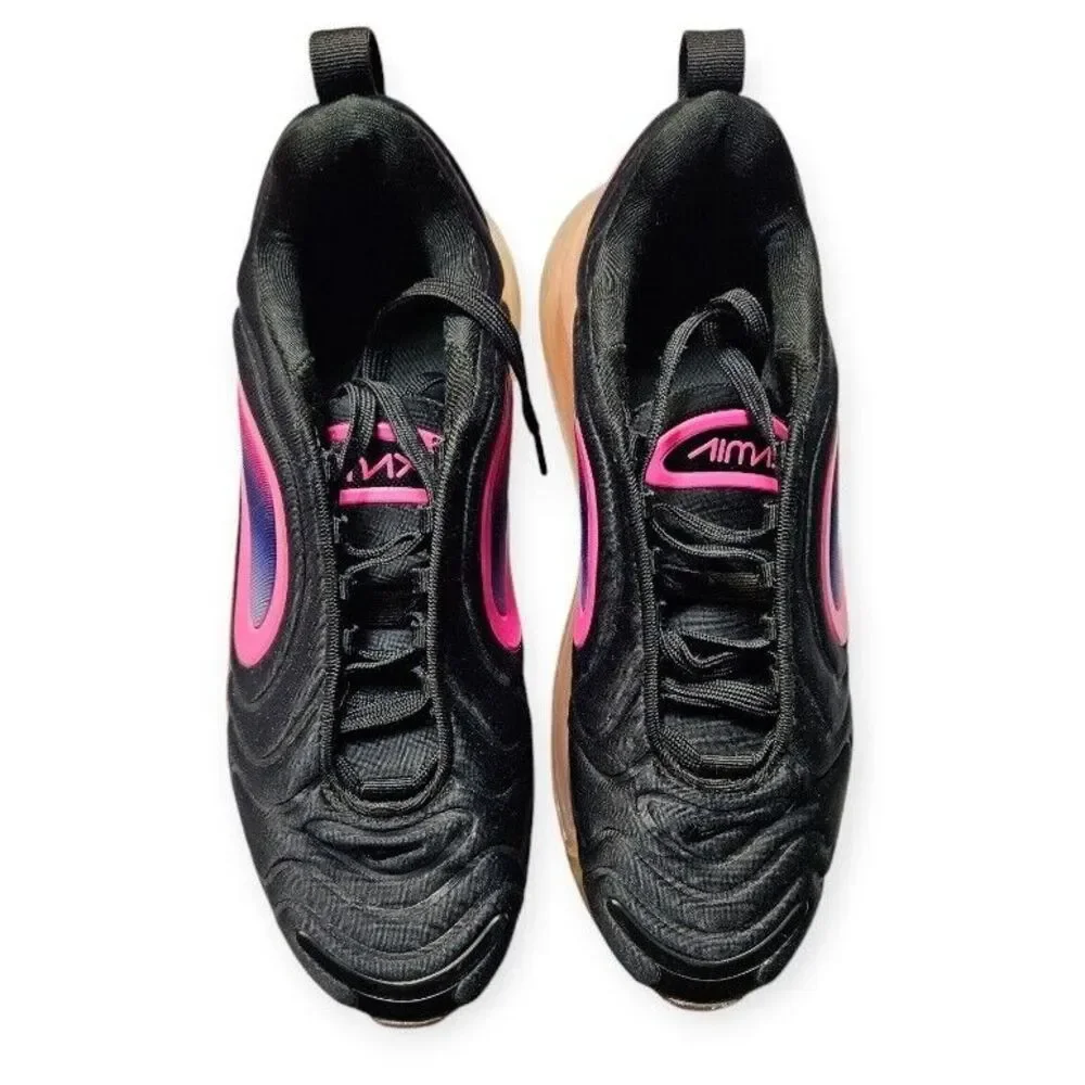 Nike Air‎ Max 720 GS Black Laser Fuchsia Pink Size 6.5Y / Womens 8 AQ3196-007